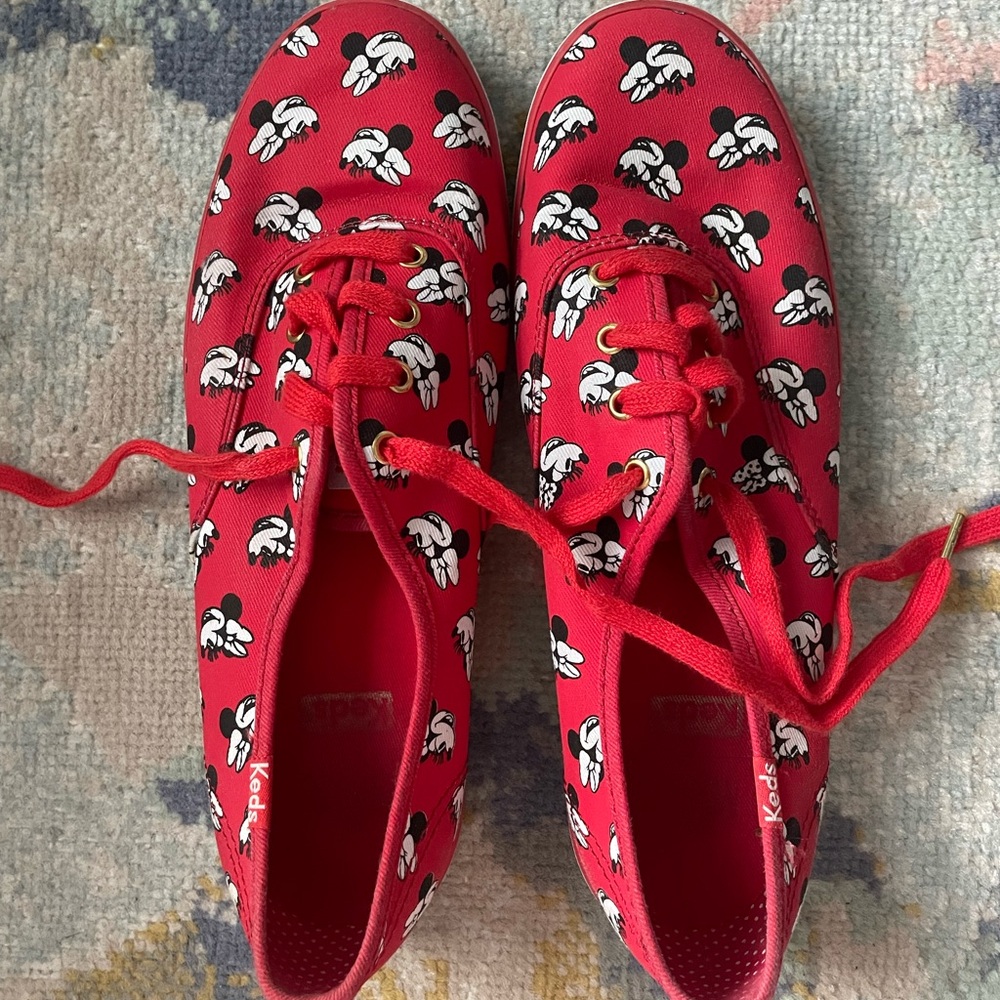 Keds Disney Minnie Mouse Red Sneakers, sz 7.5